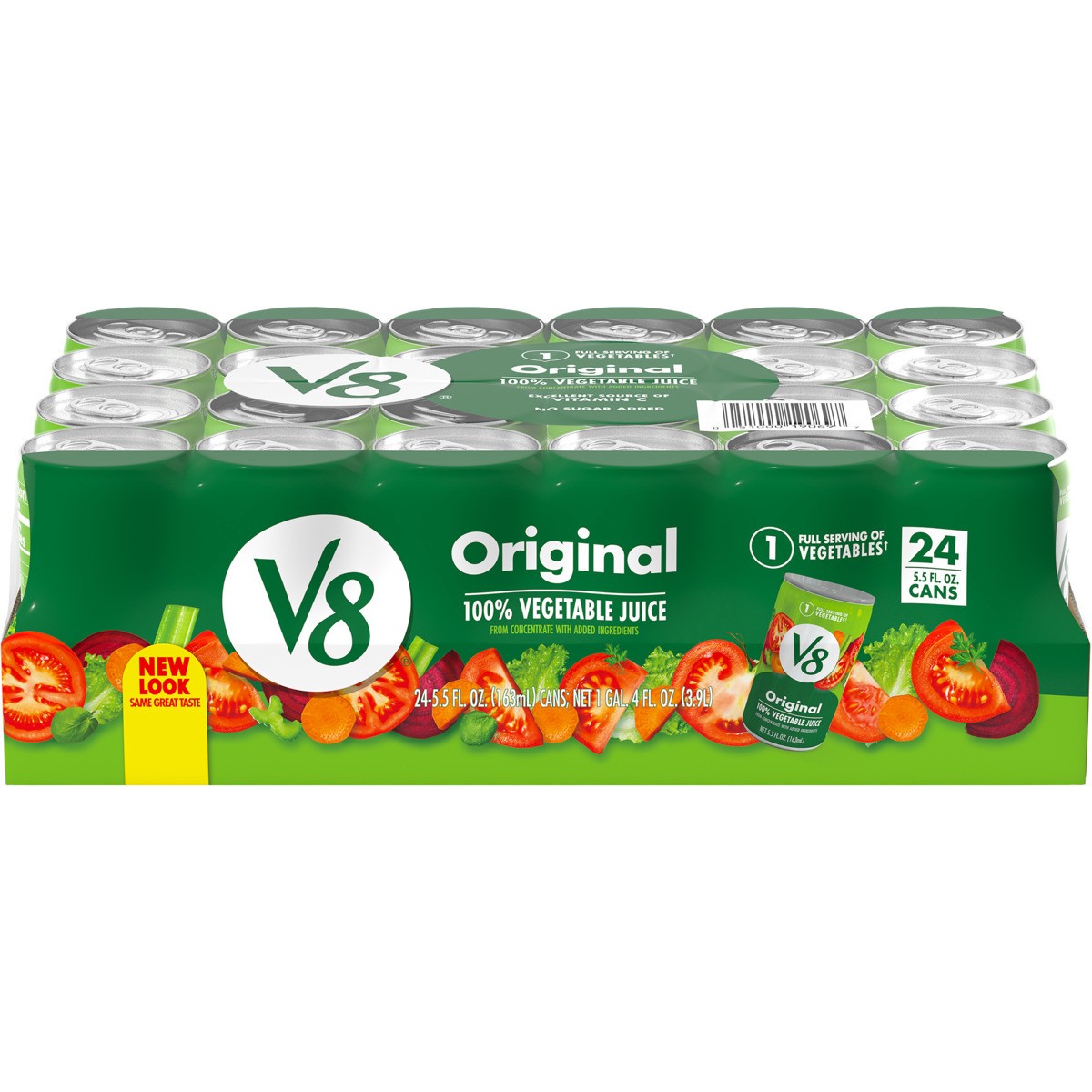 slide 6 of 11, V8 Original 100% Vegetable Juice, 5.5 fl oz Can (24 Pack), 132 oz