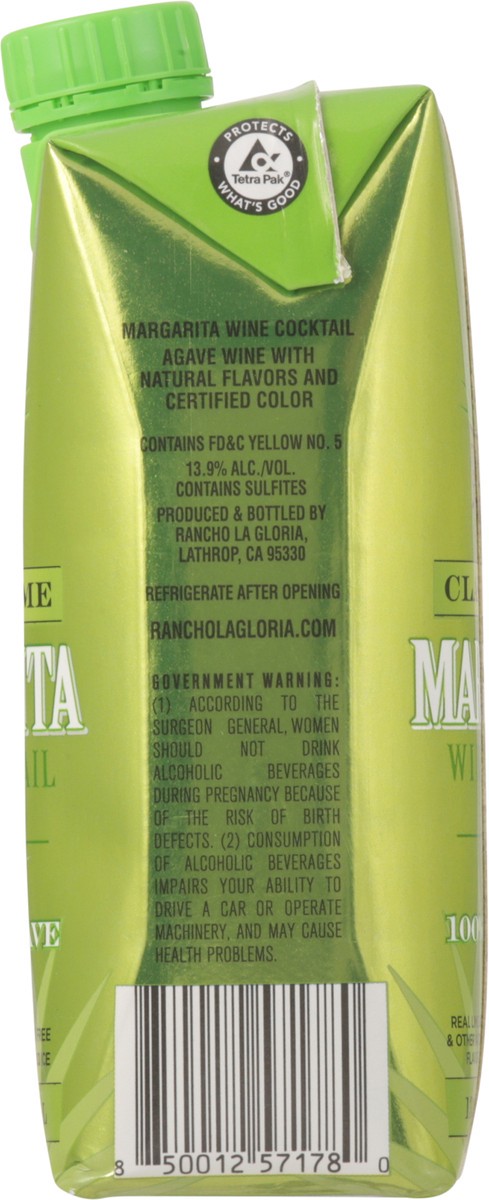 slide 11 of 13, Rancho La Gloria Margarita Classic Lime Wine Cocktail 500 ml, 500 ml