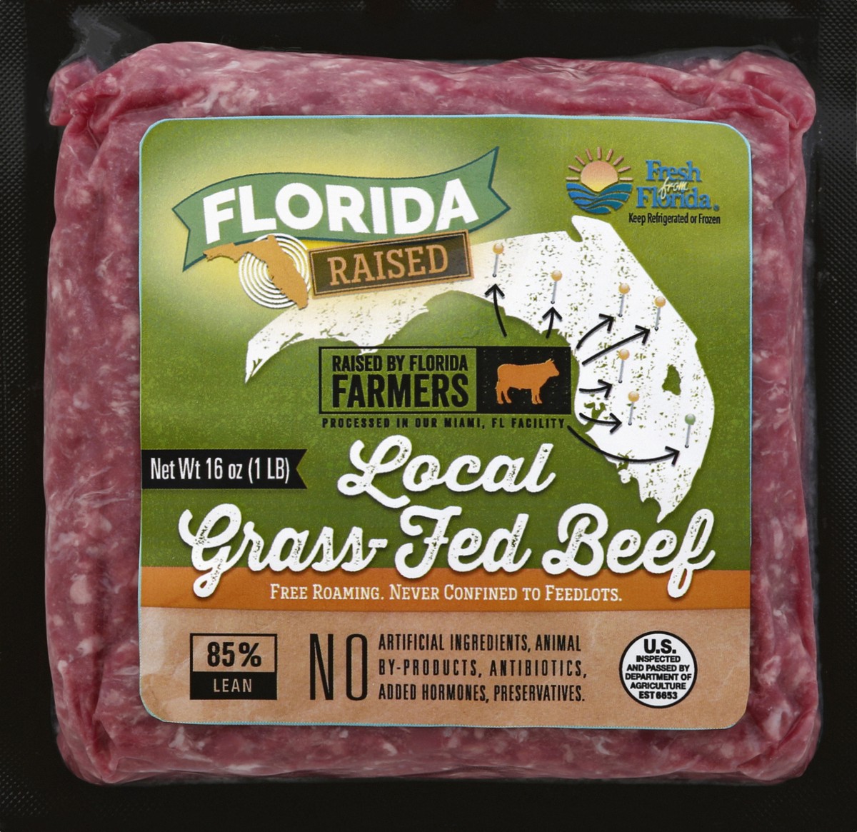 slide 3 of 5, Florida Raised Beef 16 oz, 16 oz