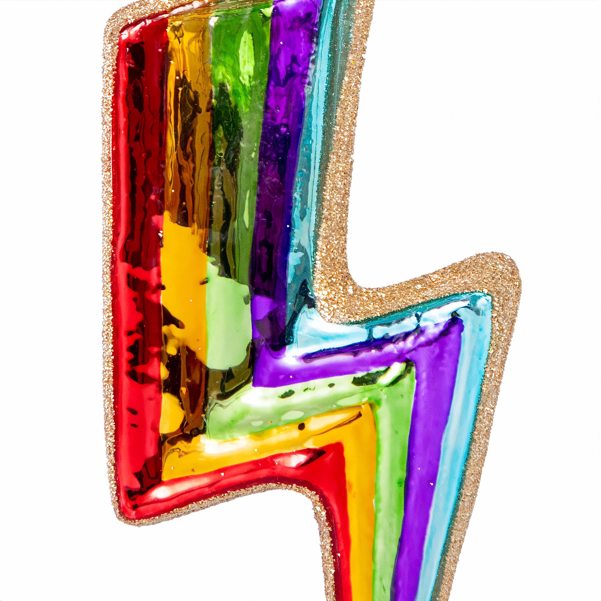 slide 2 of 2, 5" Pride Flash Glass Ornament By Ashland, 5 in