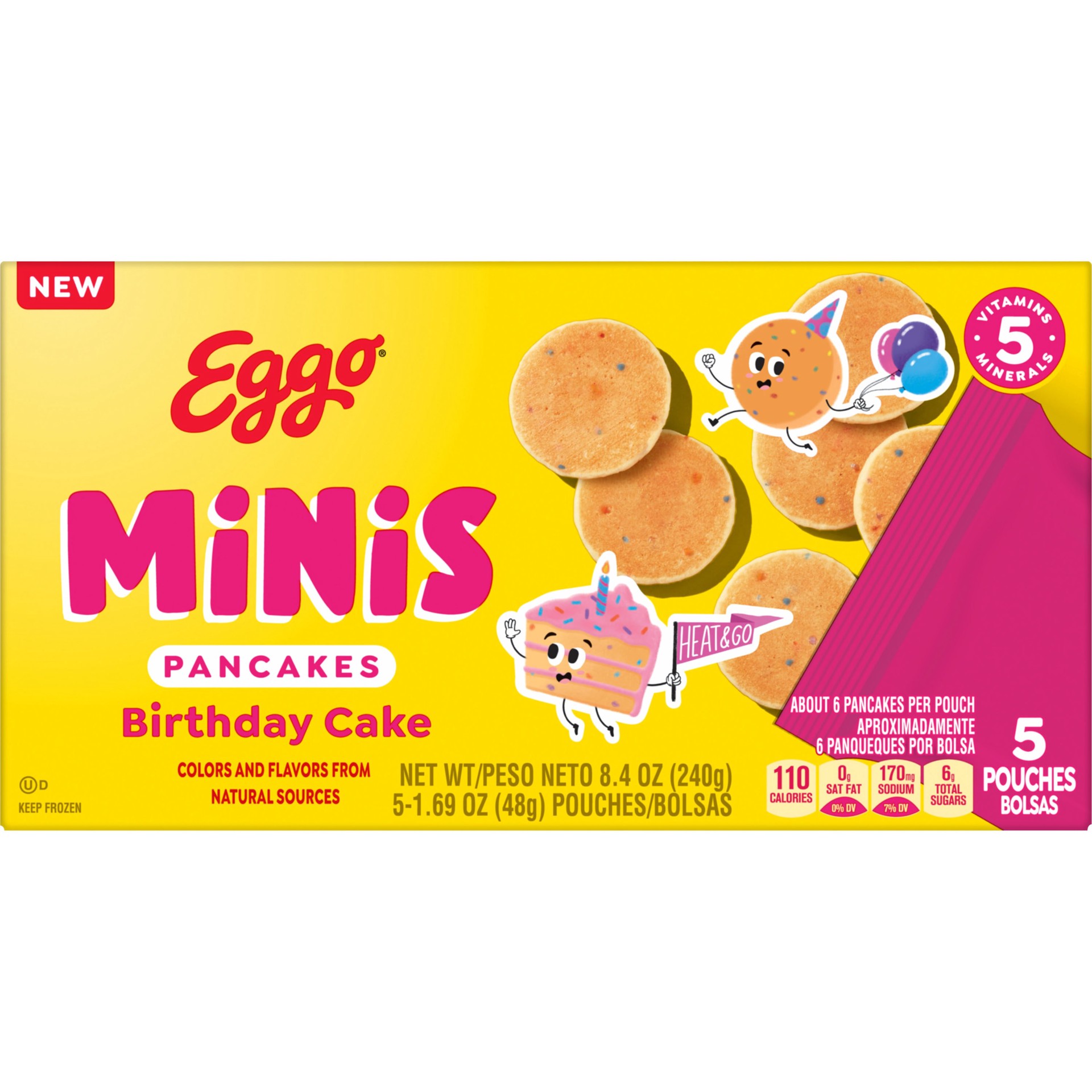 slide 4 of 8, Eggo Pancakes Birthday Cake 8.4oz, 5 ct