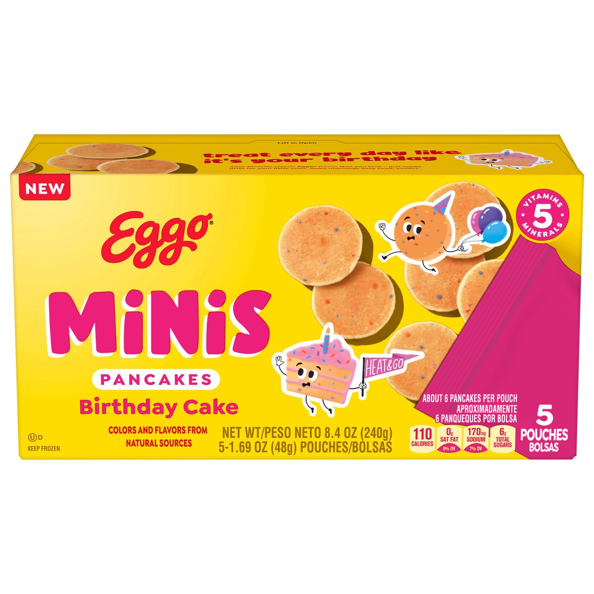 slide 1 of 8, Eggo Pancakes Birthday Cake 8.4oz, 5 ct