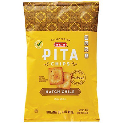 slide 1 of 1, H-E-B Select Ingredients Pita Chips, Hatch Chile, 8 oz