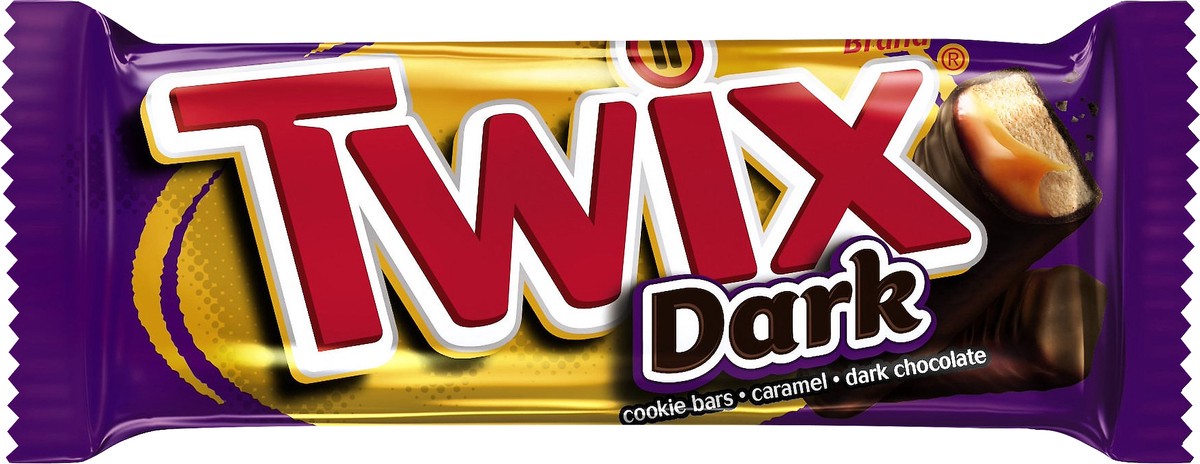 slide 2 of 2, TWIX Dark Chocolate Singles Size Cookie Bar Candy 1.79-Ounce Bar, 1.79 oz