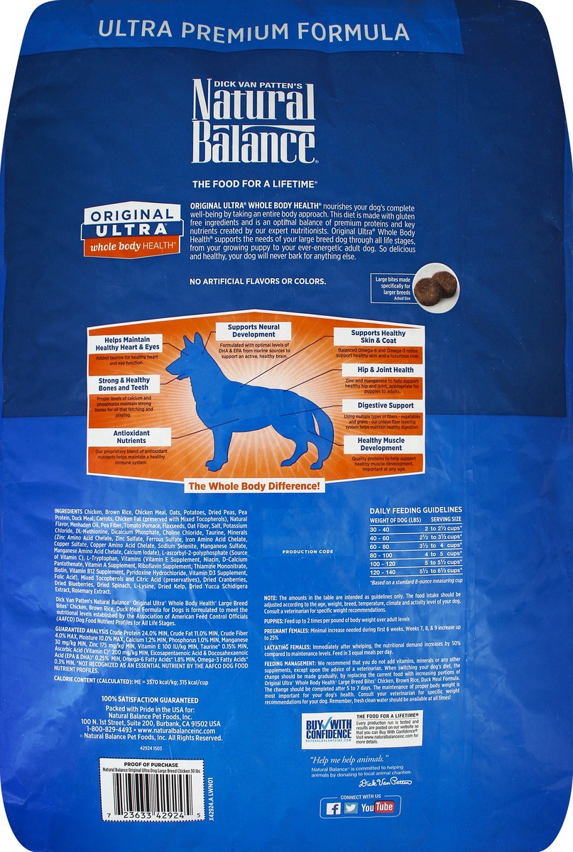 slide 6 of 6, Natural Balance Dog Food 30 lb, 30 lb