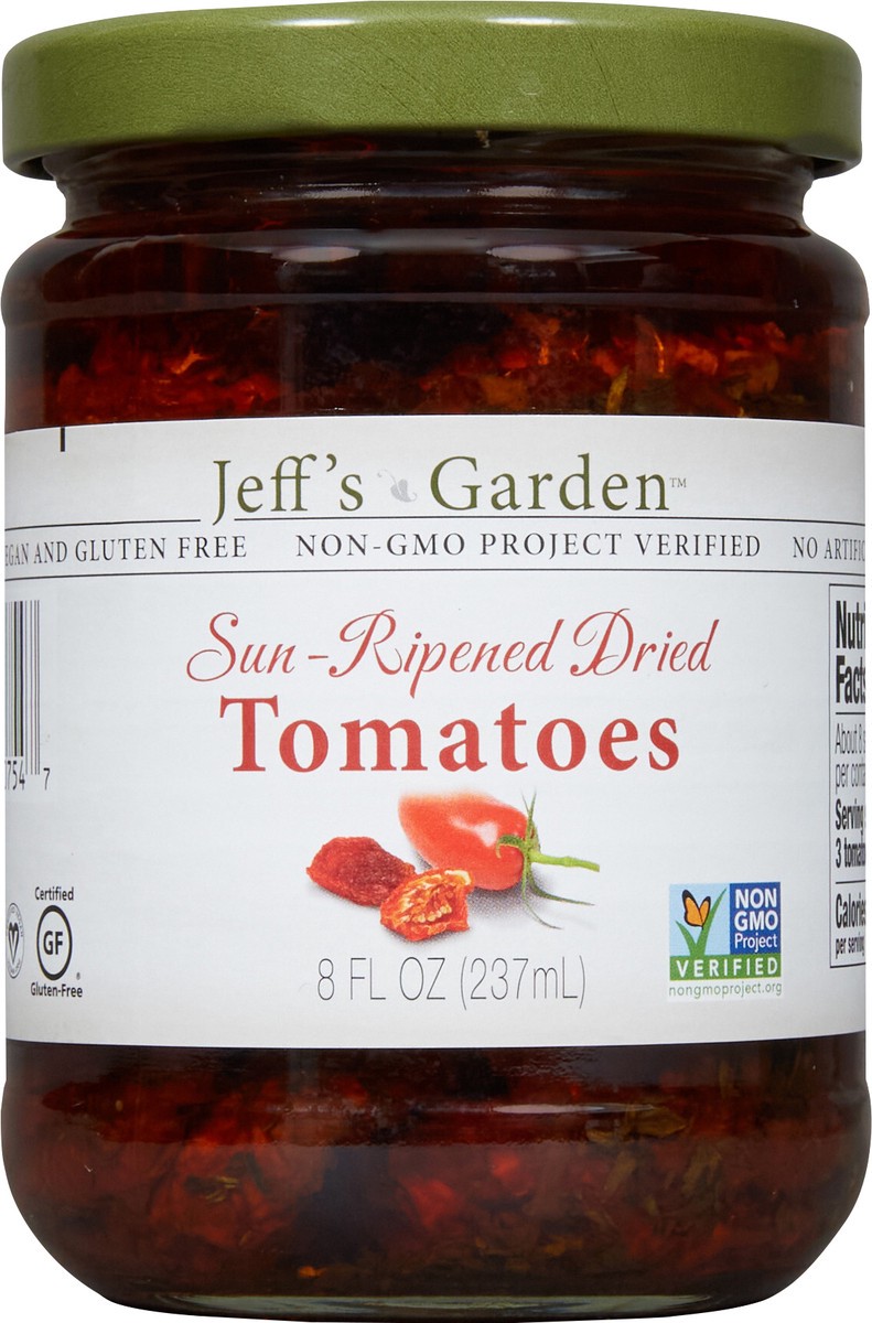 slide 12 of 12, Jeff's Garden Sun-Ripened Dried Tomatoes, 8 fl oz, 8 oz