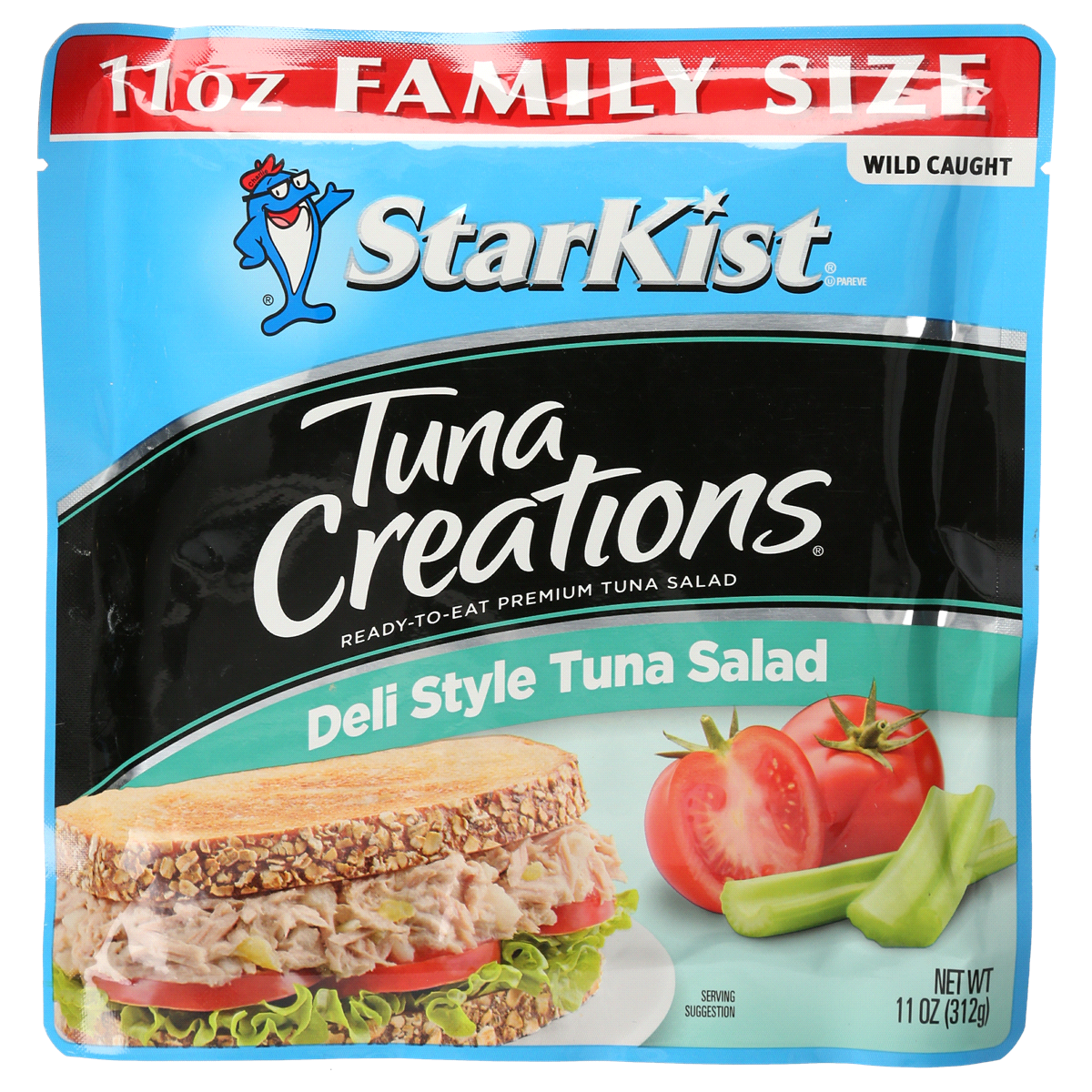 slide 1 of 1, StarKist Family Size Wild Caught Deli Style Tuna Creations , 11 oz