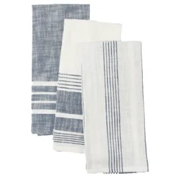 Haven + Key Chambray Kitchen Towel Set - Blue & White