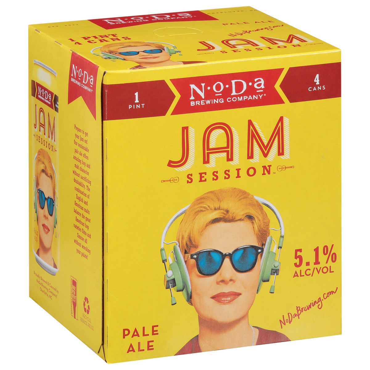 slide 5 of 9, NoDa Brewing Co. Pale Ale Jam Session Beer 4 - 1 pt Cans, 64 oz