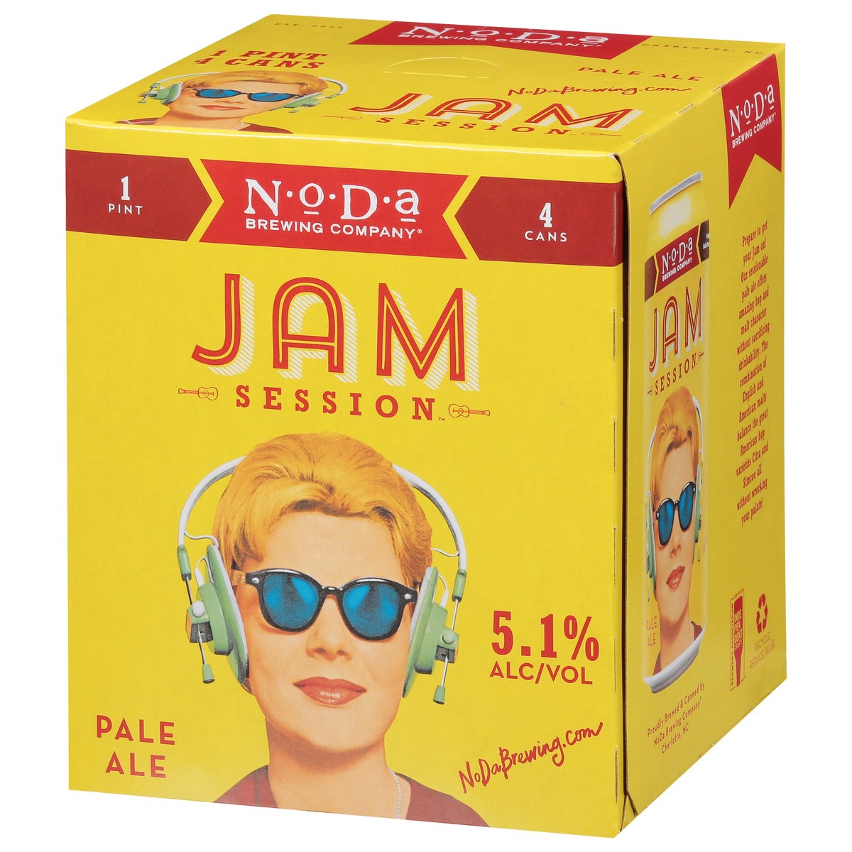 slide 6 of 9, NoDa Brewing Co. Pale Ale Jam Session Beer 4 - 1 pt Cans, 64 oz