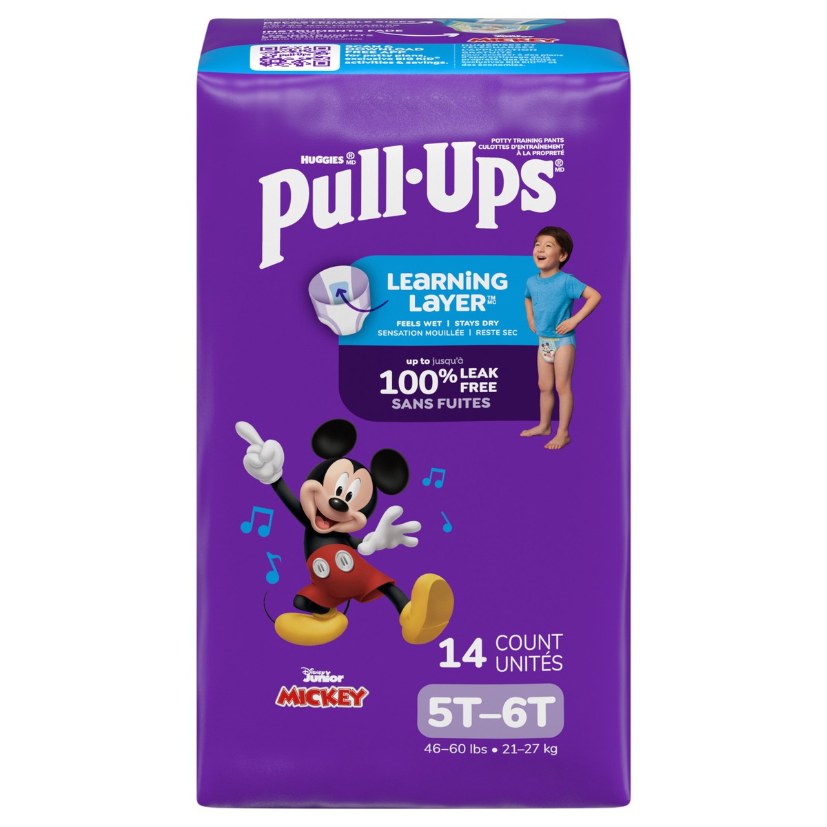 slide 1 of 12, Pull-Ups Boys'' Potty Training Pants, 5T-6T (46+ lbs), 14 Count, 14 ct