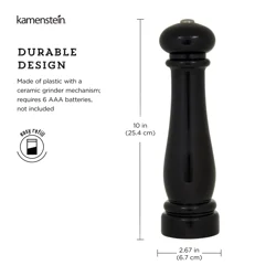 Kamenstein Battery Grinder Black 10IN