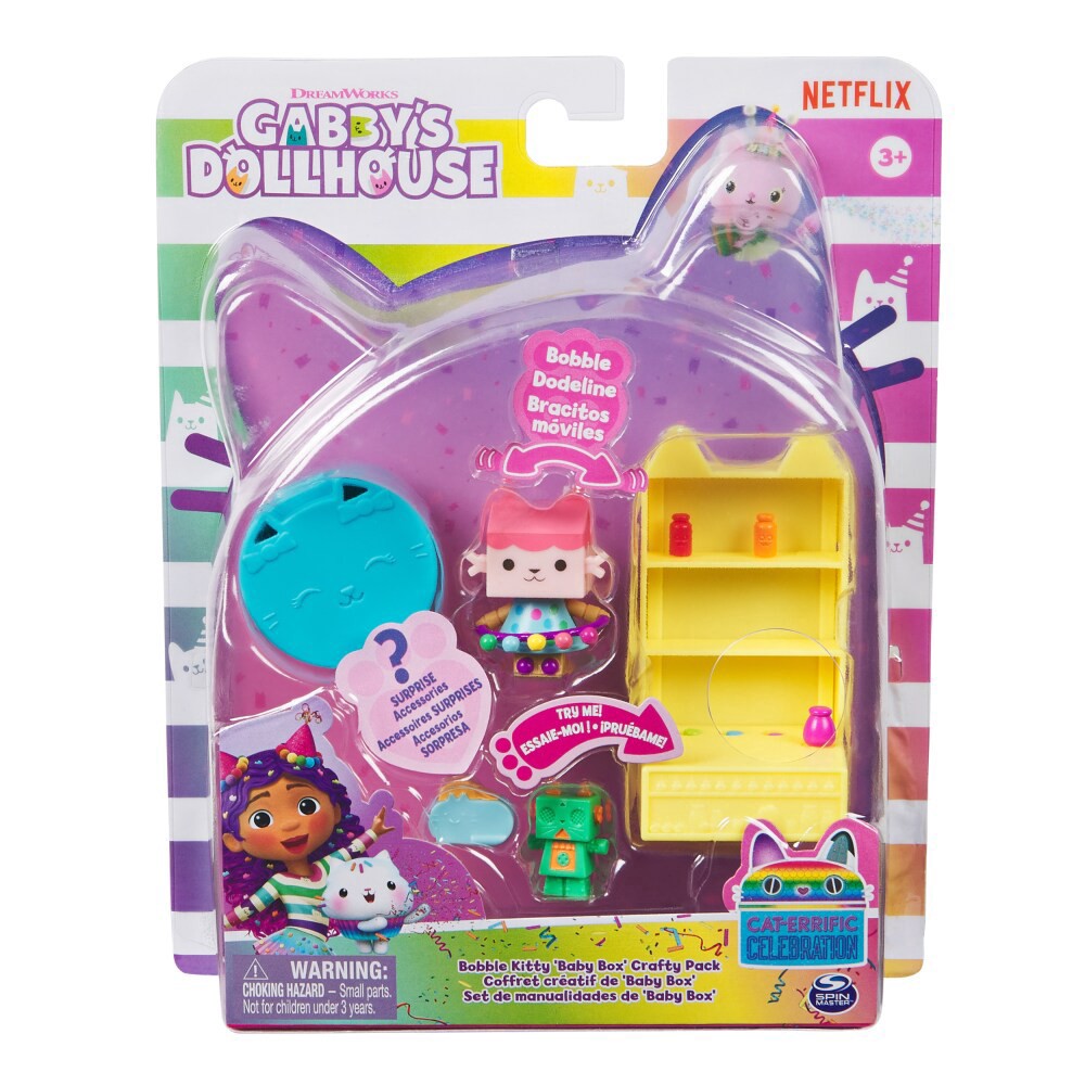 slide 3 of 6, Dreamworks Gabby's Dollhouse Bobble Kitty Baby Box Crafty Pack, 1 ct