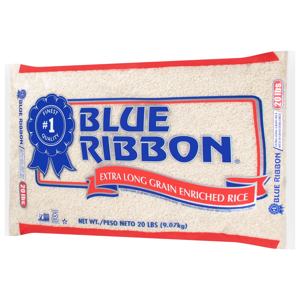 slide 4 of 9, Blue Ribbon Extra Long Grain Enriched Rice 20 lb, 20 lb