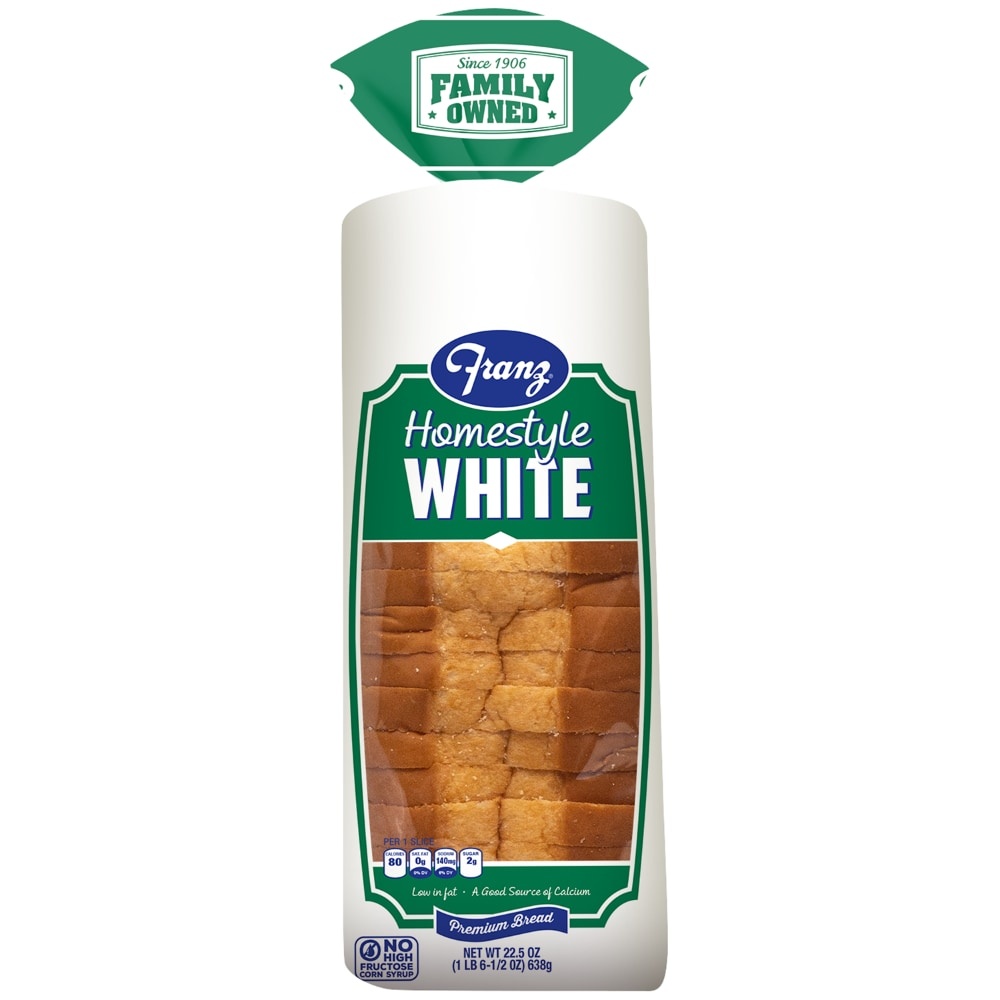 slide 1 of 1, Franz Homestyle Split Top White Bread, 22.5 oz