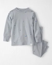 Littleplanet Baby 2-Piece Organic Cotton Ribbed Pajama Set - Sail Away Print - 12M