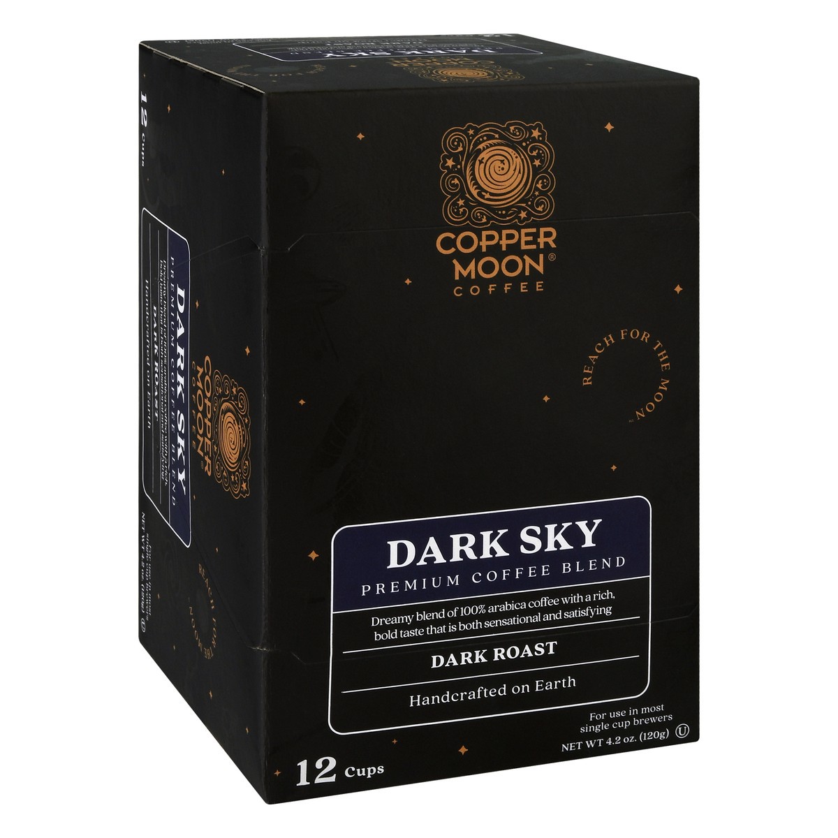 slide 9 of 12, Copper Moon Dark Roast Cups Dark Sky Coffee - 4.2 oz, 12 ct