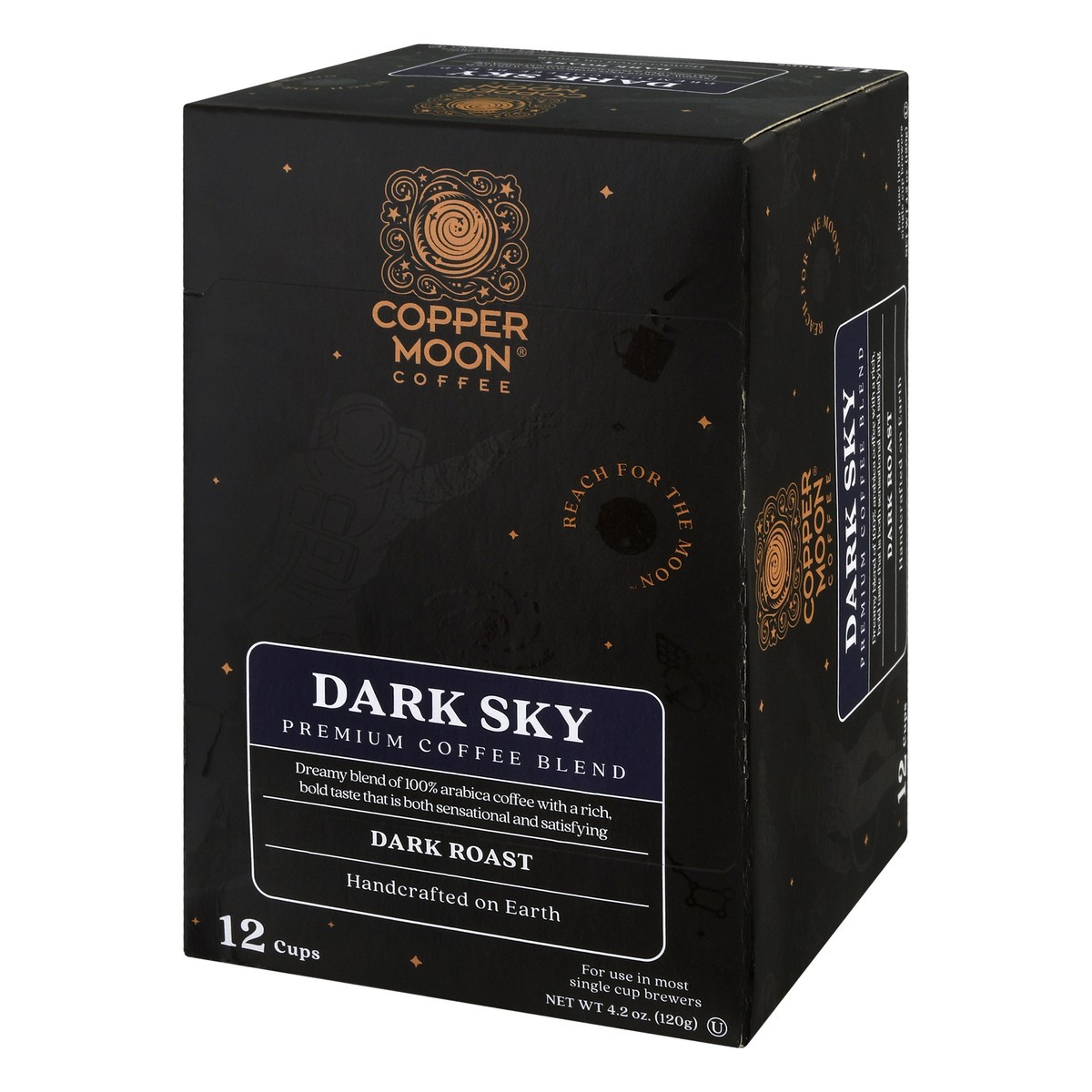 slide 7 of 12, Copper Moon Dark Roast Cups Dark Sky Coffee - 4.2 oz, 12 ct