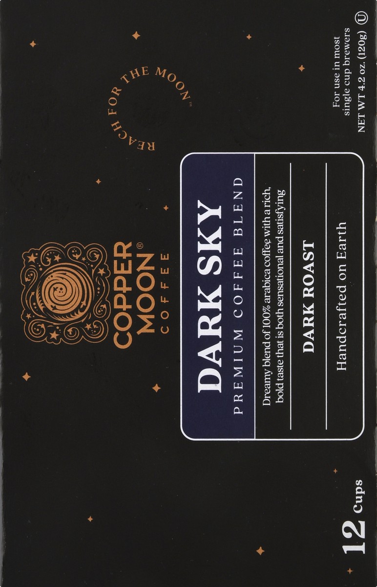 slide 12 of 12, Copper Moon Dark Roast Cups Dark Sky Coffee - 4.2 oz, 12 ct