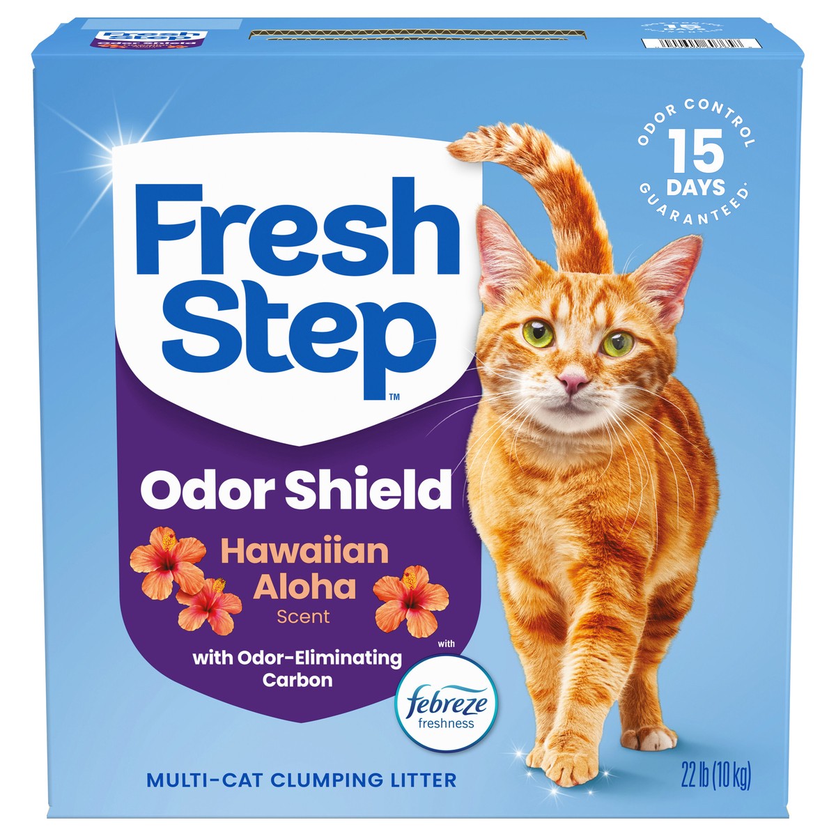 slide 1 of 13, Fresh Step Multi-Cat Hawaiian Aloha Scent Clumping Litter 22 lb, 22 lb