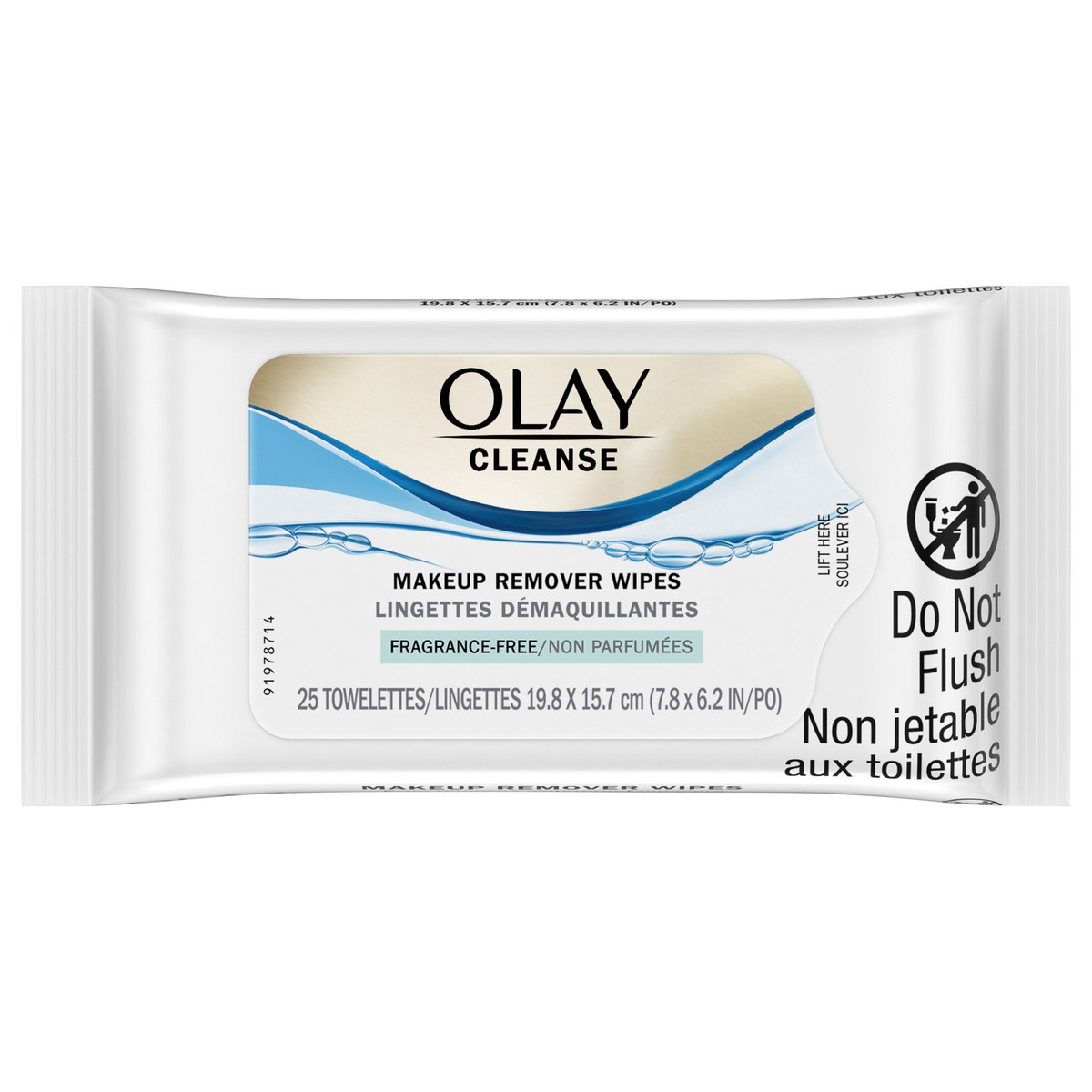 slide 1 of 19, Olay Cleanse Makeup Remover Wipes, Fragrance Free, 25 count, 25 ct