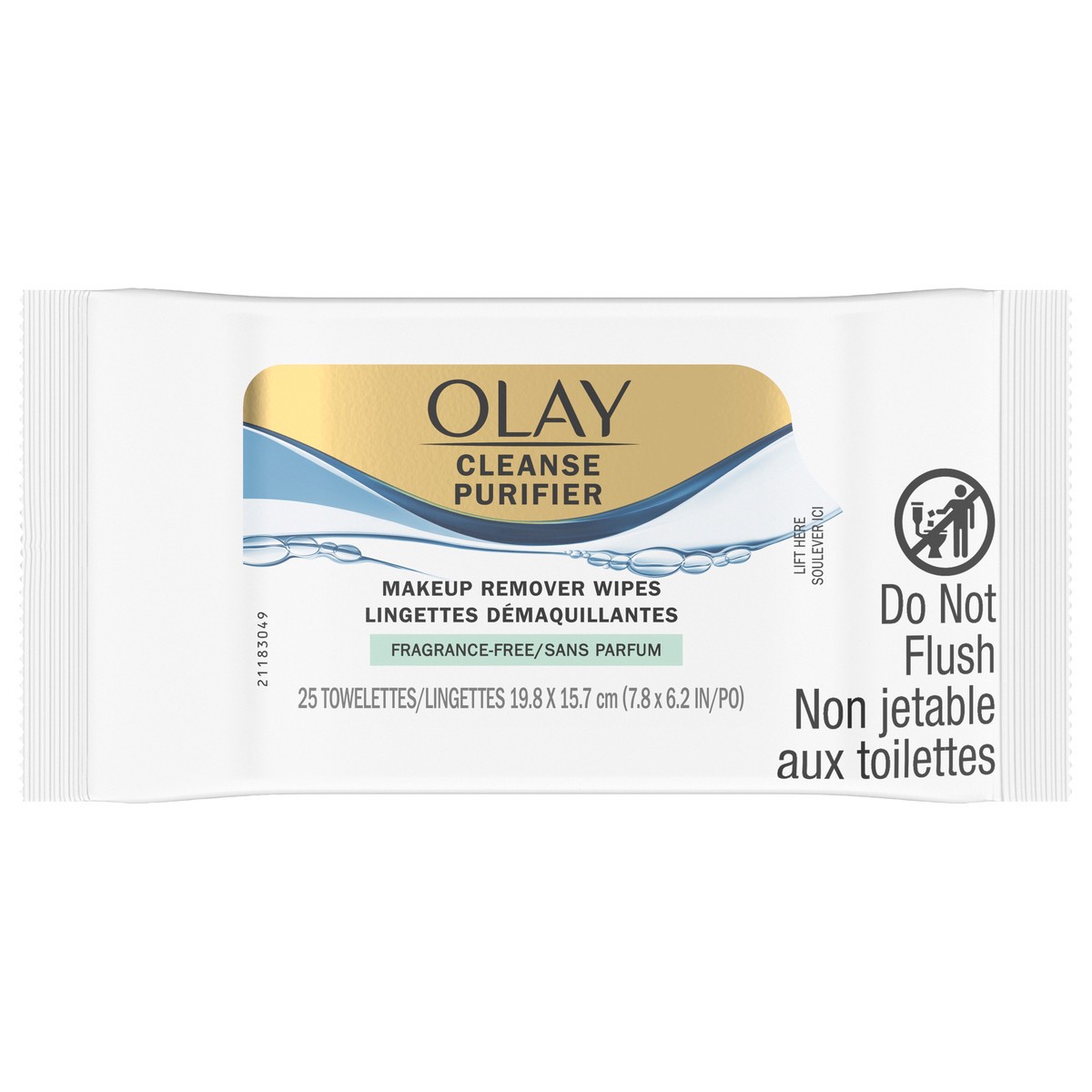 slide 1 of 19, Olay Cleanse Makeup Remover Wipes, Fragrance Free, 25 count, 25 ct