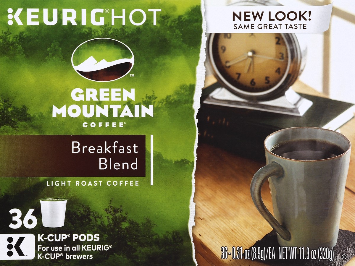 slide 3 of 4, Green Mountain Coffee Breakfast Blend Light Roast Coffee K-Cup Pods - 36 ct, 36 ct