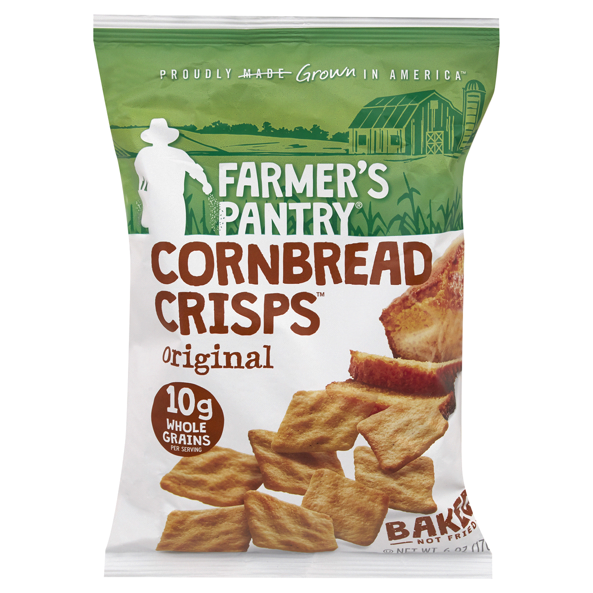 slide 1 of 1, Farmers Pantry Cornbread Crisps, Original, 6 oz