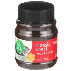 Food Club Classic Roast 100% Instant Coffee - 4 oz