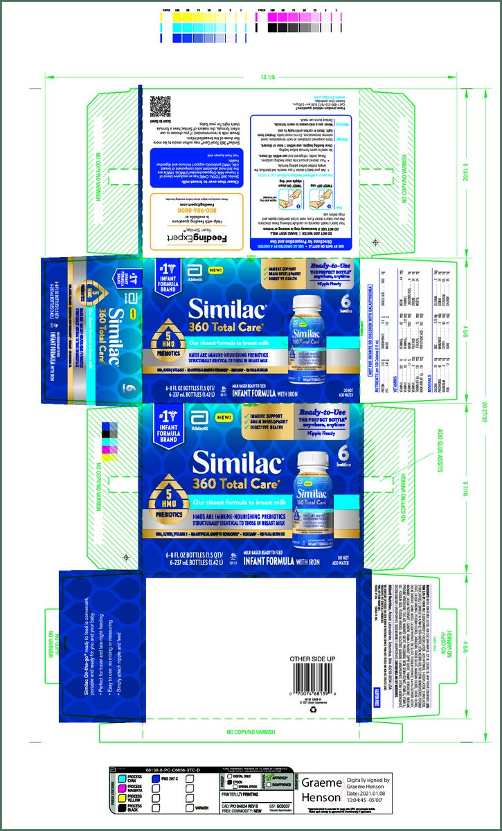 slide 2 of 8, Similac 360 Total Care Milk-Based Ready to Feed Infant Formula with Iron 6 - 8 fl oz Bottles, 6 ct