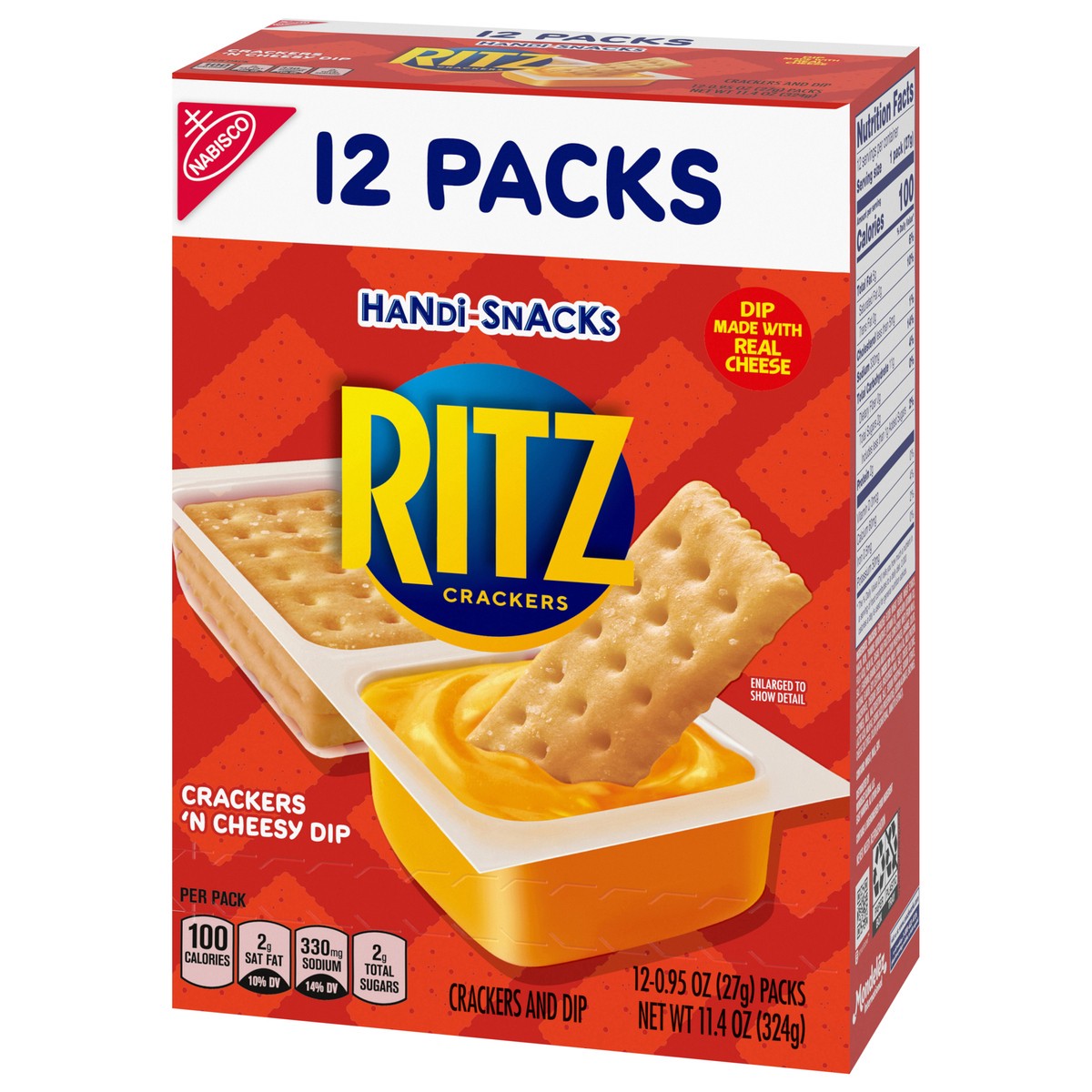 slide 3 of 9, Handi-Snacks Ritz Crackers'N Cheese Dip, 12 ct; 0.95 oz