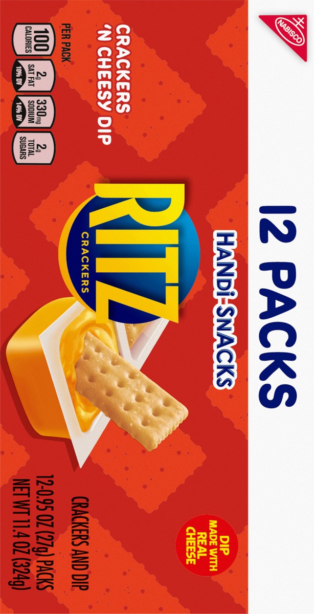 slide 5 of 9, Handi-Snacks Ritz Crackers'N Cheese Dip, 12 ct; 0.95 oz