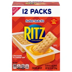 Ritz Handi-Snacks RITZ Crackers 'N Cheesy Dip Snack Packs, 12 Snack Packs