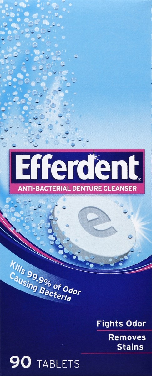 slide 3 of 4, Efferdent Antibacterial Denture Cleanser, 90 ct