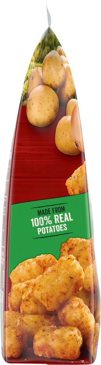 slide 4 of 9, Ore-Ida Onion Tater Tots Seasoned Shredded Frozen Potatoes with Diced Onions, 32 oz Bag, 32 oz