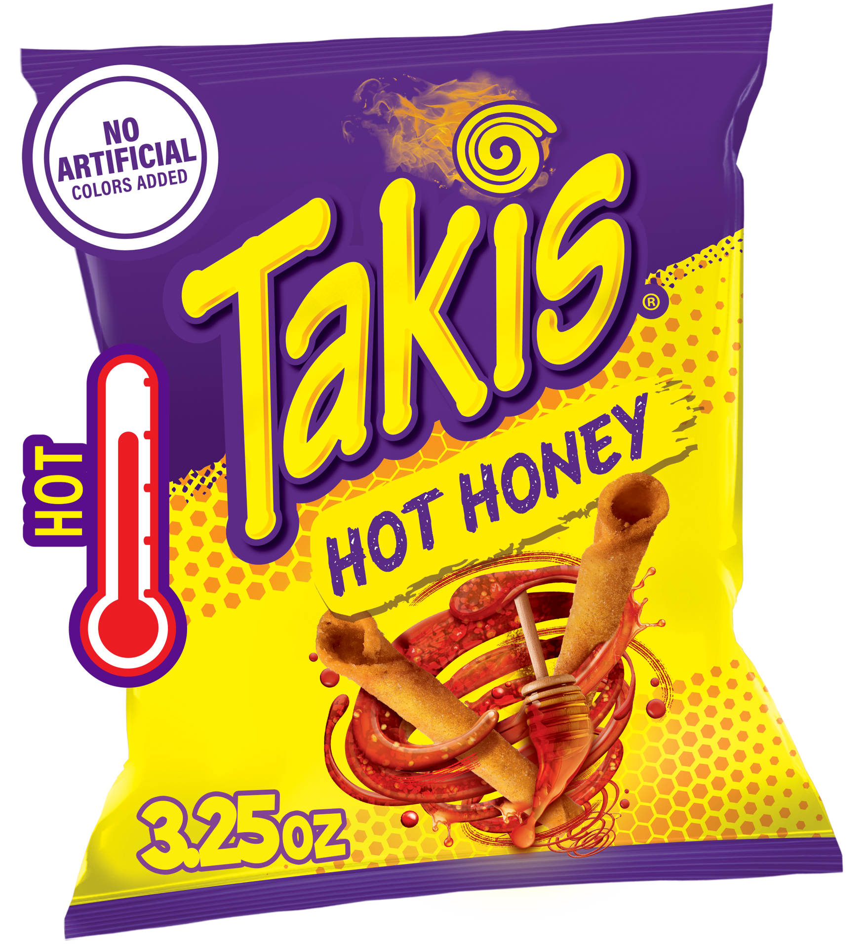 slide 1 of 2, Takis Hot Honey Spicy Honey Flavored Rolled Tortilla Chips 3.25 oz Snack Size Bag, 3.25z