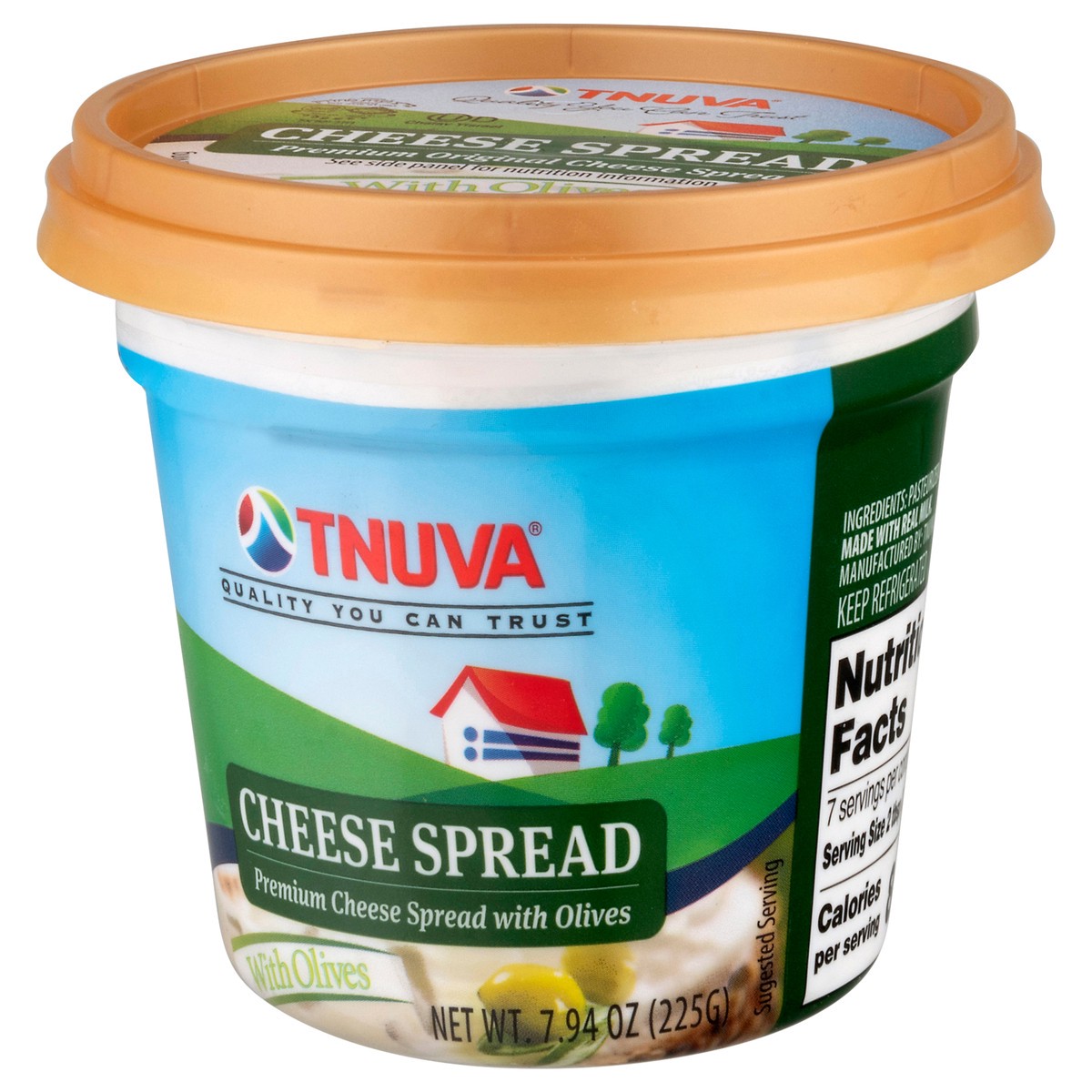 slide 2 of 4, Tnuva Cheese Spread with Olives 7.94 oz, 7.94 oz
