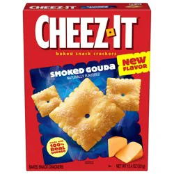 Cheez-It Baked Snack Crackers, Lunch Snacks, Smoked Gouda, 12.4oz Box, 1 Box