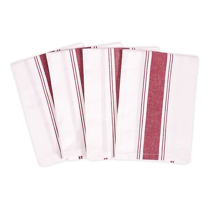 slide 1 of 2, Artisanal Kitchen Supply Flour Sack Kitchen Towels - Red, 4 ct