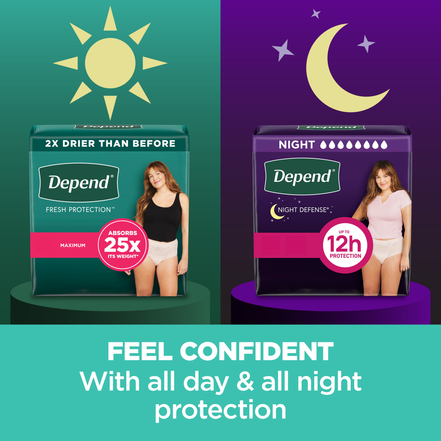 slide 8 of 8, Depend Fresh Protection Adult Incontinence & Postpartum Bladder Leak Underwear for Women, Disposable, Maximum, Extra-Large, Blush, 26 Count, 26 ct
