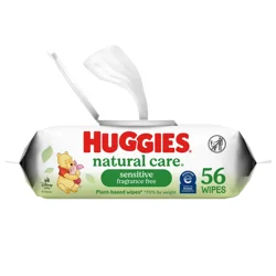 Huggies Natural Care Sensitive Baby Wipes, Unscented, 1 Flip-Top Pack (56 Wipes Total)