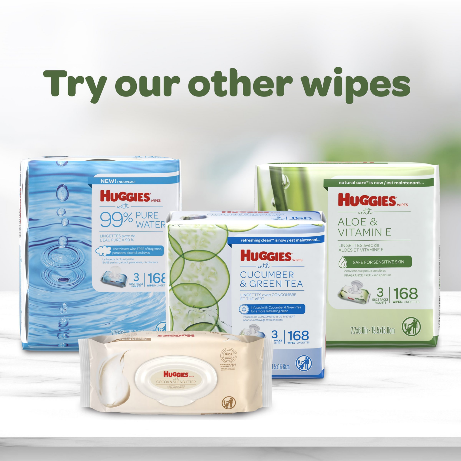 slide 4 of 7, Huggies Wipes with Aloe & Vitamin E, Unscented, 1 Refill Pack (176 Wipes Total), 176 ct