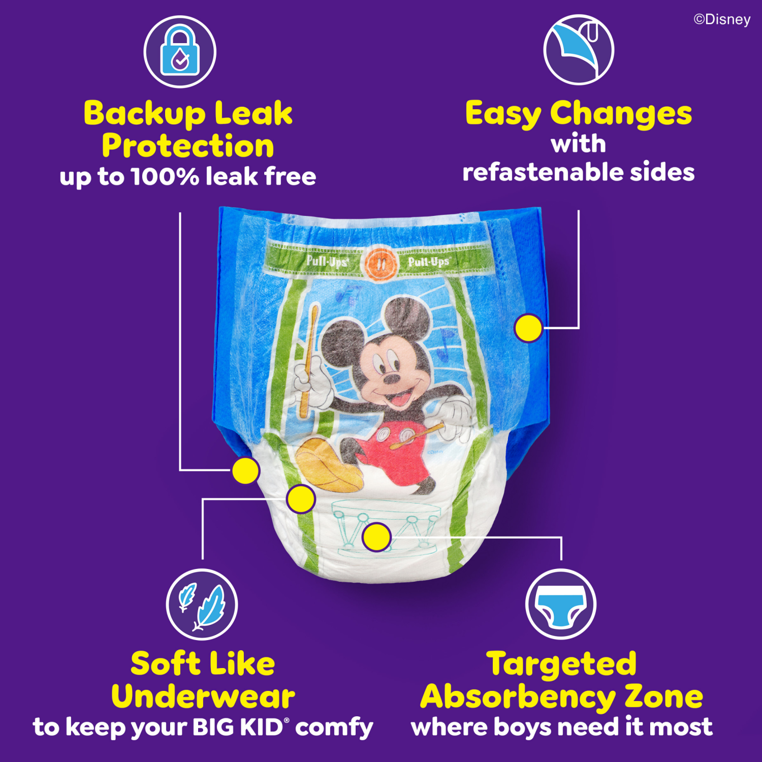 slide 7 of 8, Pull-Ups Boys' Potty Training Pants, 2T-3T (16-34 lbs), 74 Ct, 74 ct