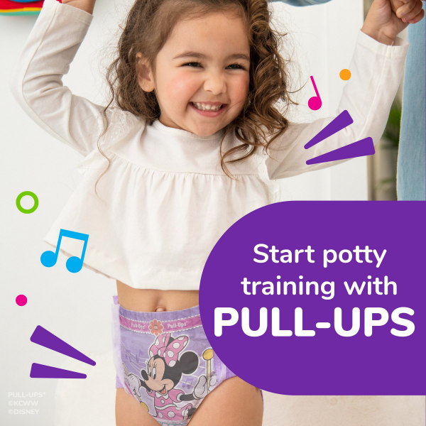 slide 12 of 29, Pull-Ups Girls' Potty Training Pants, 4T-5T (38-50 lbs), 74 Count, 74 ct