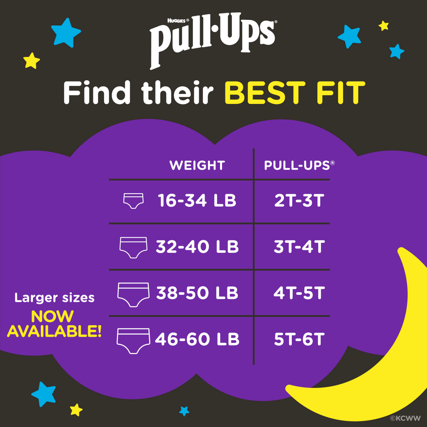 slide 6 of 8, Pull-Ups Boys' Night-Time Potty Training Pants, 3T-4T (32-40 lbs), 60 Ct, 60 ct
