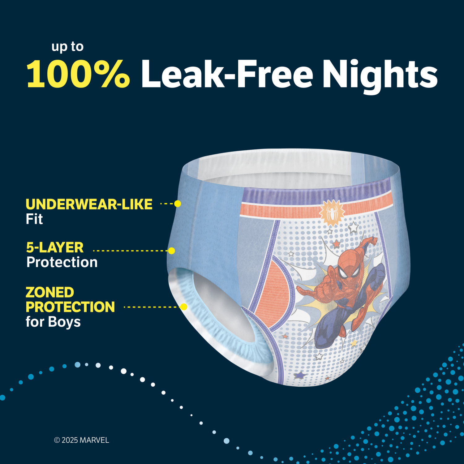 slide 4 of 8, Goodnites Boys' Nighttime Bedwetting Underwear, Size Extra Small (28-43 lbs), 44 Ct, 44 ct