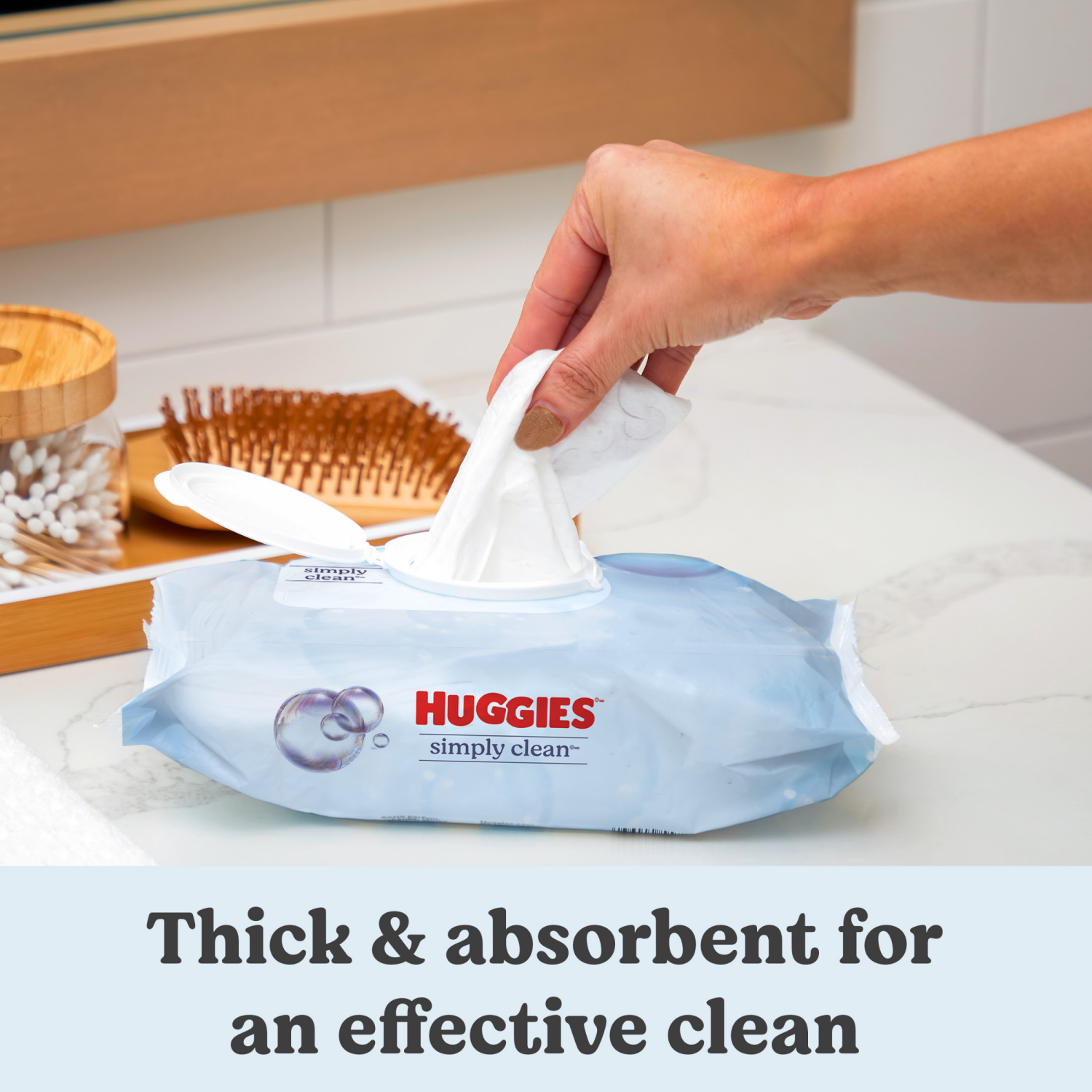 slide 2 of 7, Huggies Simply Clean Unscented Wipes, 1 Flip-Top Pack (64 Wipes Total), 64 ct