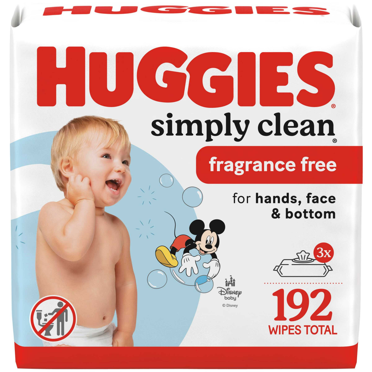 slide 1 of 8, Huggies Simply Clean Fragrance-Free Baby Wipes, Unscented Diaper Wipes, 3 Flip-Top Packs (192 Wipes Total) (Select for More), 3 ct
