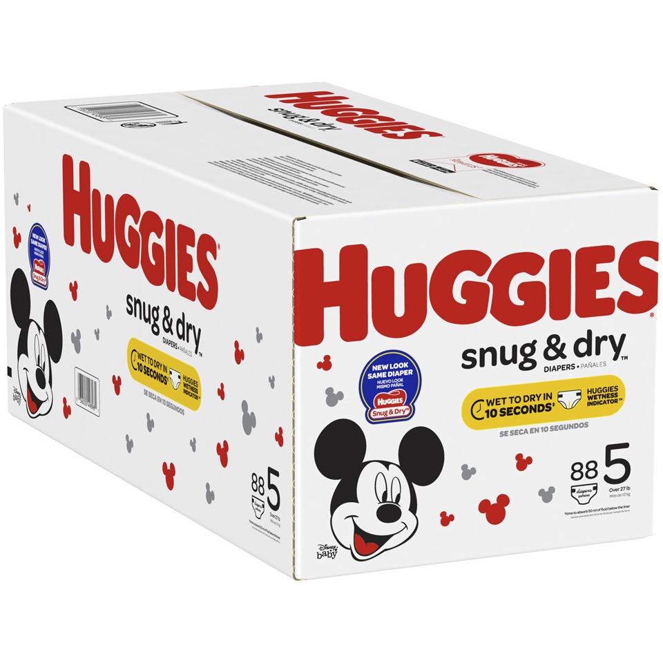 slide 2 of 3, Huggies Snug & Dry Diapers - Size 5, 88 ct