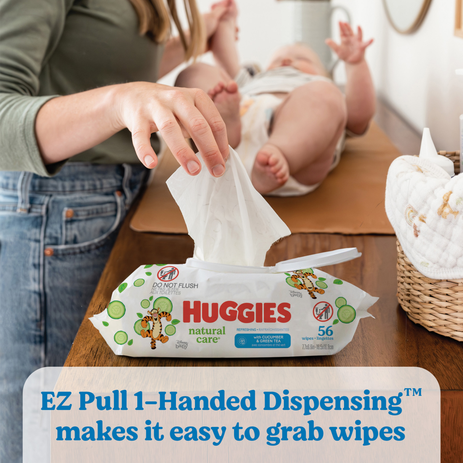 slide 4 of 8, Huggies Natural Care Refreshing Baby Wipes, Scented, 3 Flip-Top Packs (168 Wipes Total), 3 ct